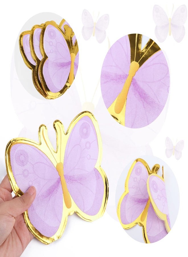 Crazy Night Butterfly Paper Napkins 50 Pack,Butterfly Beverage Napkins for Butterfly Birthday Party - Image 3